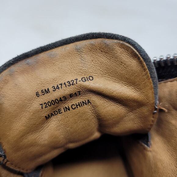 Frye Sneakers Womens 6.5M Gray Suede Lena Zip High Top Shoes Booties - Picture 11 of 12